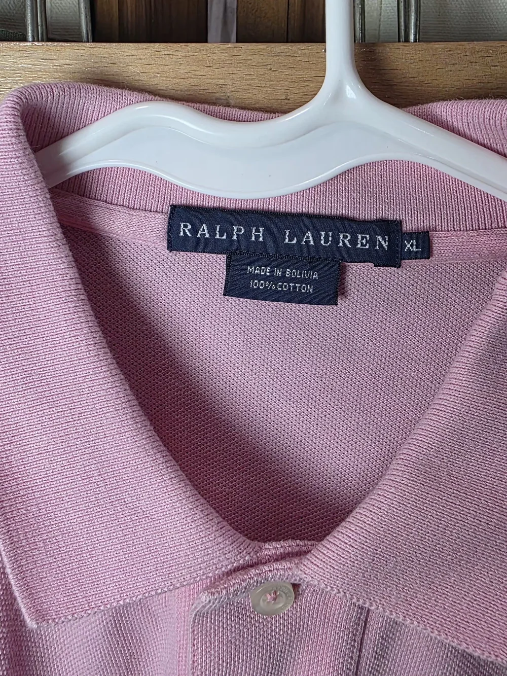 Ralph Lauren Light Pink Polo with Green Pony XL